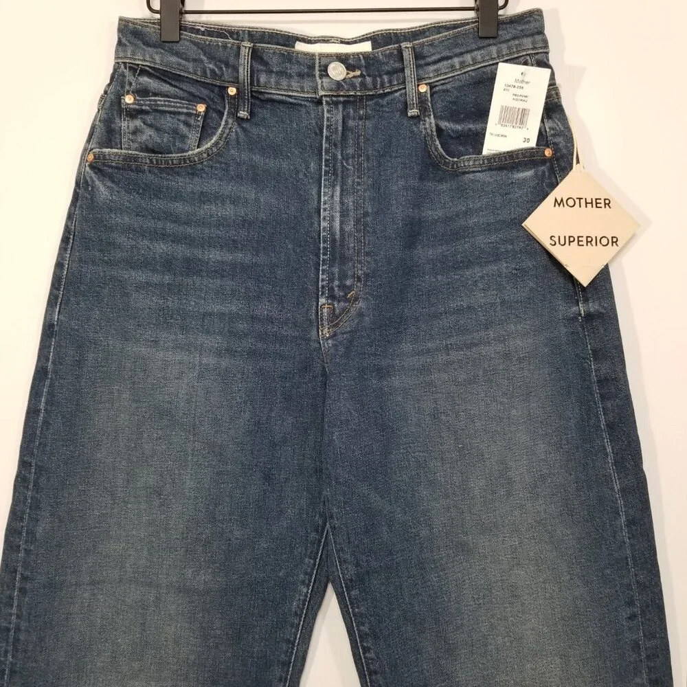 NWT Mother The Lasso Sneak High Rise Wide Leg Jeans, Punk Nouveau Size 30 $278 - Picture 8 of 16
